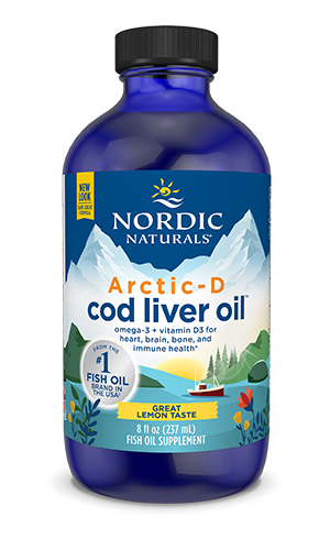 Omega oil, Arctic-D Cod Liver Oil (Lemon) 8 oz