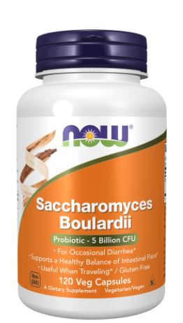 NOW Saccharomyces Boulardii 5 Billion CFU 120 vcaps