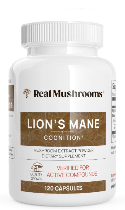Real Mushrooms Lion's Mane Extract (Beta Glucan) 120 vcaps