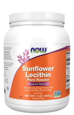 NOW Sunflower Lecithin Pure Powder 1 lb (454 g)