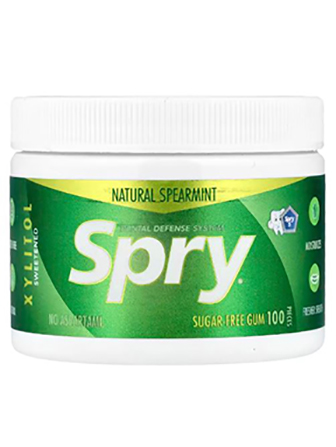 Spry Sugar-Free Gum Natural Spearmint 100 Pieces
