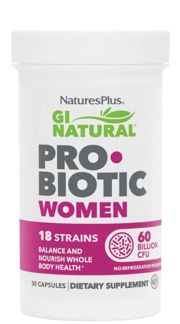NaturesPlus GI Natural Probiotic Women 60 billion 18 strains 30 vcaps (아이스 박스 가격 $5.20 포함)