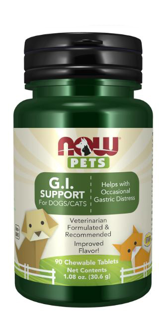 NOW Pets GI Support for Dogs/Cats 90 Chewable tablets (아이스 박스 가격 $5.20 포함) 